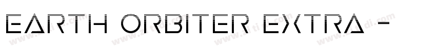 Earth Orbiter Extra 字体转换